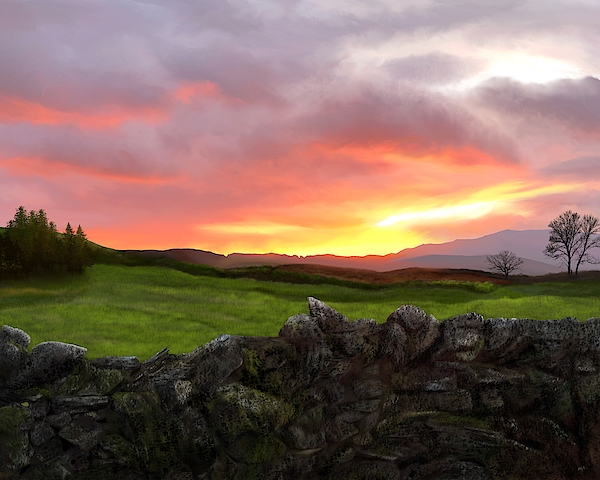 Glow Over A Dry Stone Wall by Mark Taylor Glow Over A Dry Stone Wall by Mark Taylor
